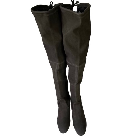 Stuart Weitzman Genna 60 Black Suede Over The Knee Boots Women’s Size 6 - Picture 2 of 9